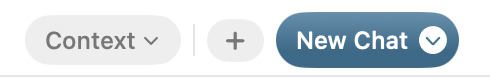 Agent conversation controls showing Context, New Chat, and more